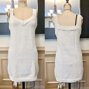 Sweater mini dress - white